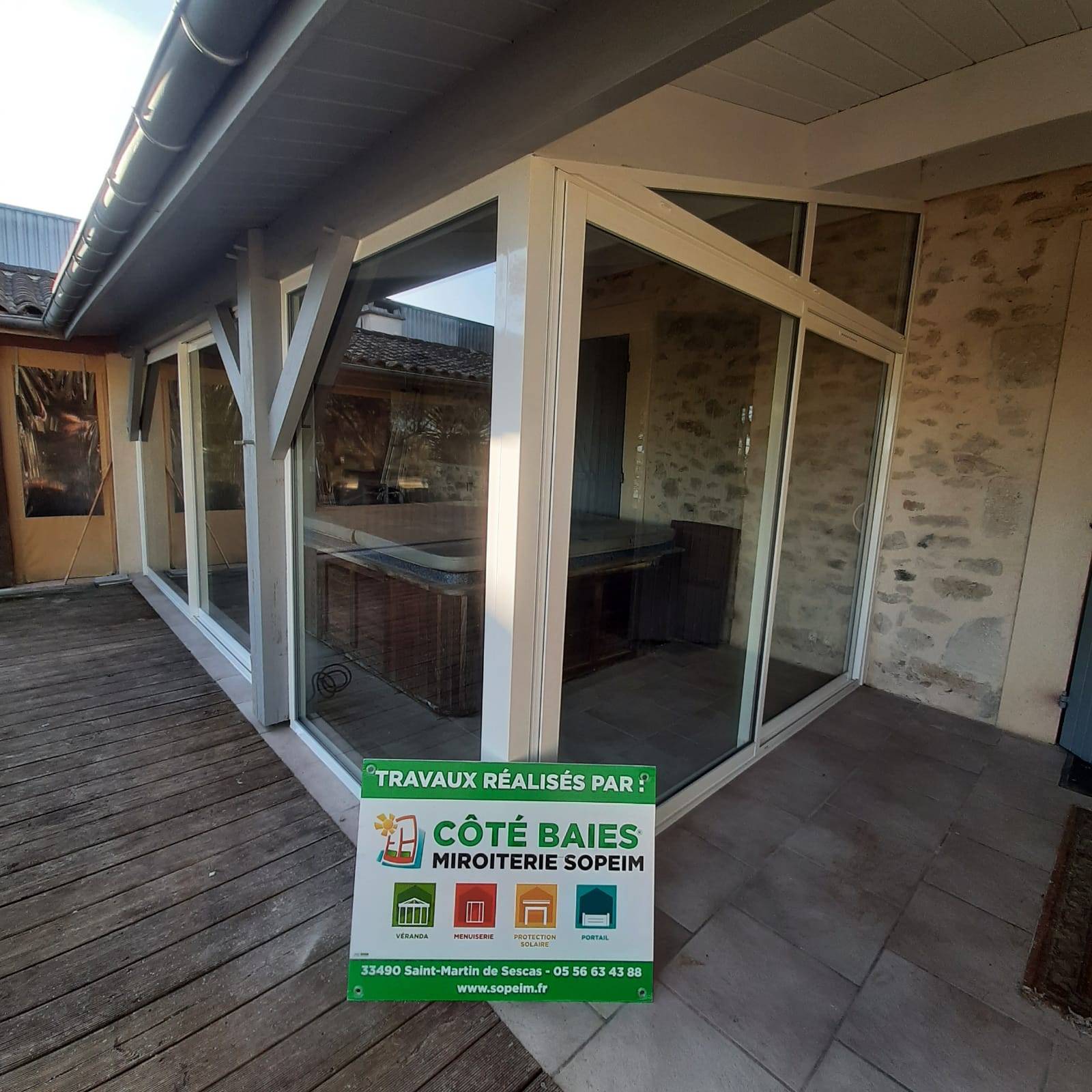 Véranda en aluminium pour profiter de sa terrasse dans l'entre deux mers