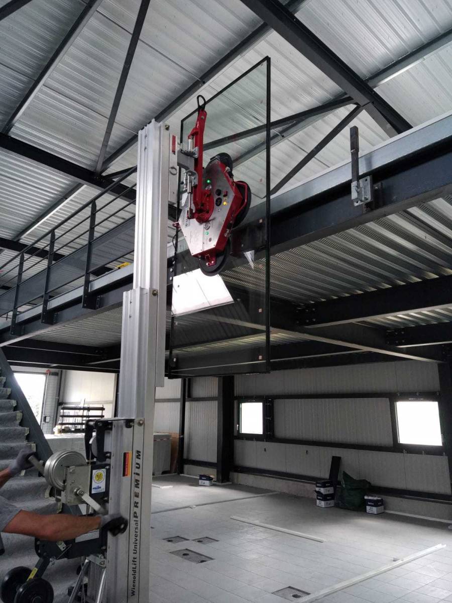 Palonnier à ventouse pour des vitrages grands et lourds pour des bâtiments en Gironde