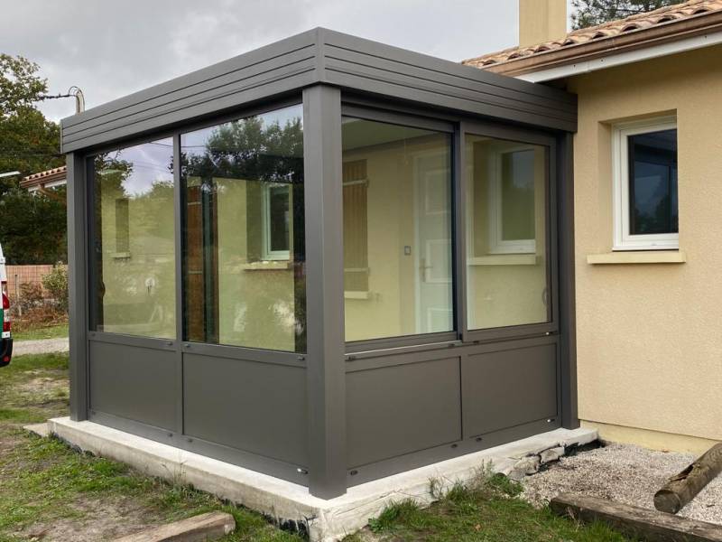 Extension de maison pour sas d'entrée dans une maison individuelle